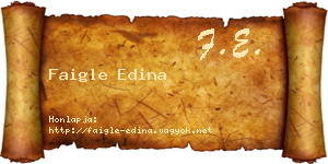 Faigle Edina névjegykártya